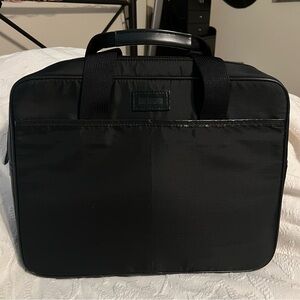 Vintage Hartmann Black Nylon Business Brief Briefcase Laptop Tote Work Bag